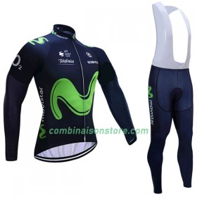 Combinaison Cycliste M/L + Collant à Bretelles 2017 Movistar Team Femme N001